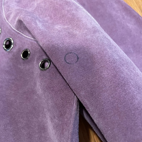 Vintage Purple ZaZee 100% Leather Jacket - Size M - Picture 7 of 7